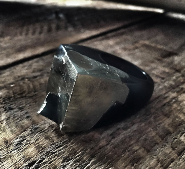Black Pyrite Ring