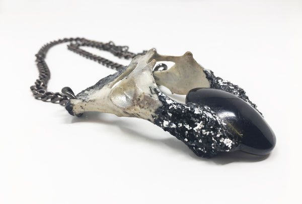 Obsidian pelvise pendant
