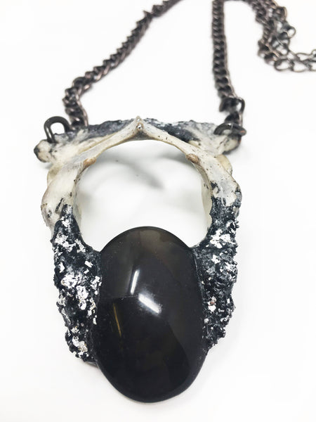 Obsidian pelvise pendant